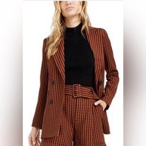 Becca Tilley x Bar lii Blazer // Size: XS // Color: Black/Brown Gingham